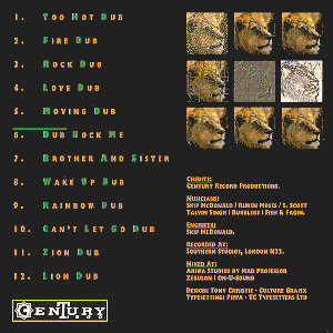 CD inside cover