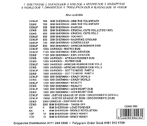 CD back cover