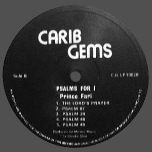 Carib Gems B-side label