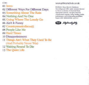 Promo CD back cover
