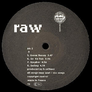 LP B-side label