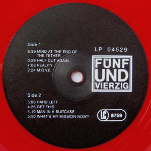 Red vinyl EuLP A-side label